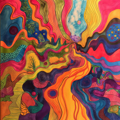 Obraz premium We seek mirth and beauty and music bright and gay , Oh hard times come again no more. a felt tip drawing 