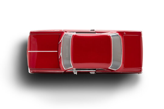 Top view of a Chevrolet Nova SS 1970 model toy car photographed on a white background.