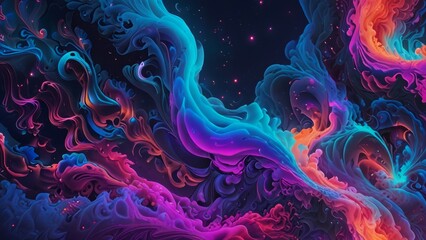 Abstract colorful smoky background