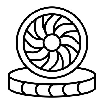 recommend clip art: Rim icon. outline icon