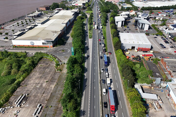 A63 Castle Street dual carriageway, road traffic congestion. Kingston upon Hull 