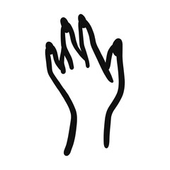 Hand Gesture Outline Finger Palm Illustration Line Model Pose Element