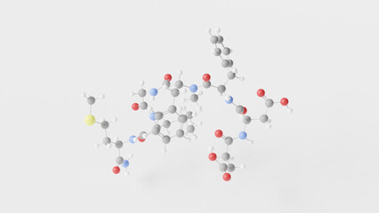 senktide molecule 3d, molecular structure, ball and stick model, structural chemical formula tachykinin nk3 receptor agonist