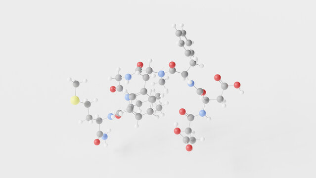 senktide molecule 3d, molecular structure, ball and stick model, structural chemical formula tachykinin nk3 receptor agonist