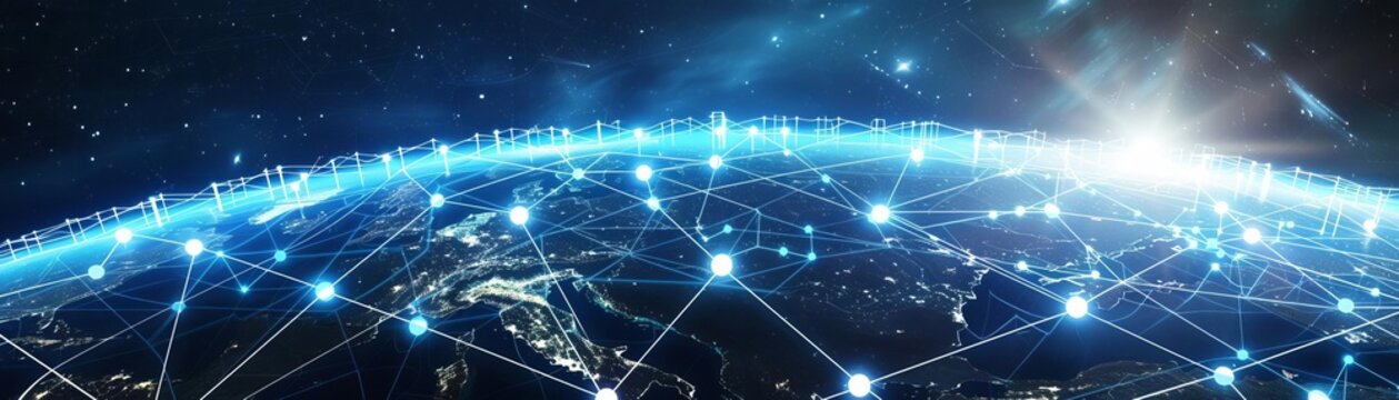 15 Digital of technological globe with network connections