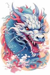 Painting and design of ancient dragon suitable for background, design or wallpaper.