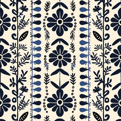Repeating geometric ornament pattern for fabric or wallpaper design