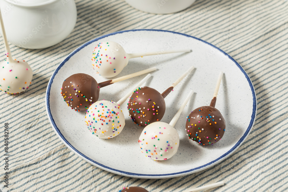 Sticker Homemade Vanilla and Chocolate Cake Pops