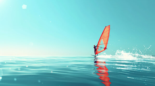 Windsurfer on the sea, kite surfing on the sea, windsurfing, sea, water, windsurfer, sport, wind, surfing, sail, windsurf, ocean, surfer, surf, sailing, summer, beach, sky, sports, blue, board, action