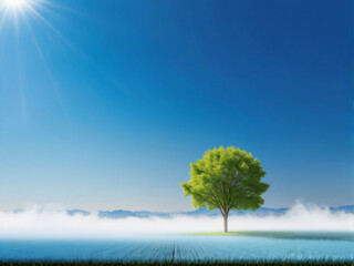 Fototapeta premium A serene, clear blue sky with no clouds in sight.