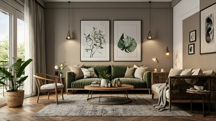 Fototapeta premium An image of mockup of interior home.