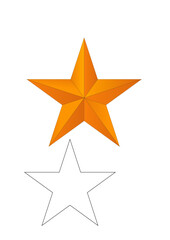 Obraz premium Customizable Five Point Star Logo - Editable Star Design for Your Brand