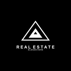 Minimalist real estate logo. Modern house real estate logo design. Flat Vector Logo Design Template Elements for Realestate Construction Architecture Building Logo.