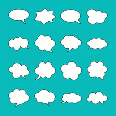 A Collection of Comic  Speech Bubble Icons