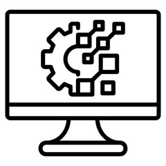 Computer Tech  Icon Element For Design