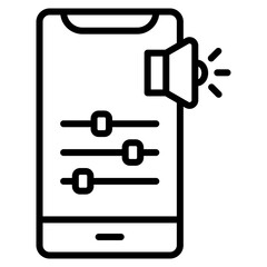 Control Volume  Icon Element For Design