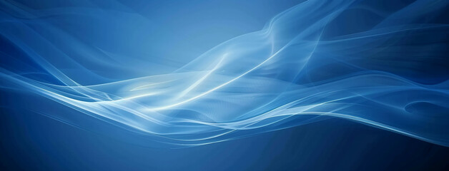 Abstract blue background with light waves in the copy space.