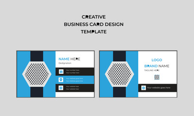Creative individual business card and profesional business card layout