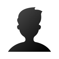 Person head dark theme web ui ux communication minimal vector icon