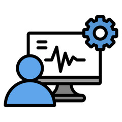 Monitoring And Control  Icon Element For Design