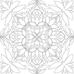 thin outline black mandala for coloring thin outline black mandala for coloring