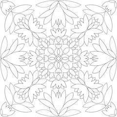 thin outline black mandala for coloring thin outline black mandala for coloring