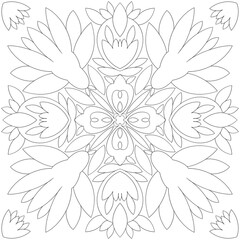thin outline black mandala for coloring thin outline black mandala for coloring