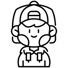 Boy Line Icon
