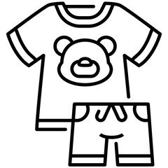 Kids Shirt Line Icon