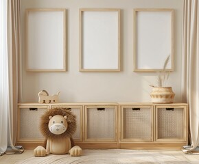 Mockup. Elegant Room Design.