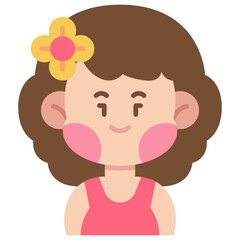 Girl Flat color Icon