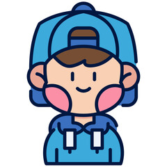 Boy Filled Line Icon