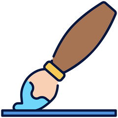 Paint brush Filled Line Icon