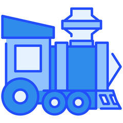 Train Blue Color Icon