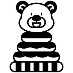 Stacking Rings Black Fill icon