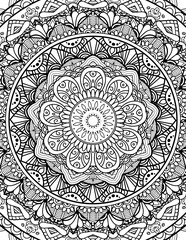 Full Page Mandala Letter Size for Coloring Pages Mandala, Adult, Kids, Lined Pages inspired by Islam Arabic Pakistan Indian. For Publishing Use ADULT Mandala Relaxing Coloring Pages Print