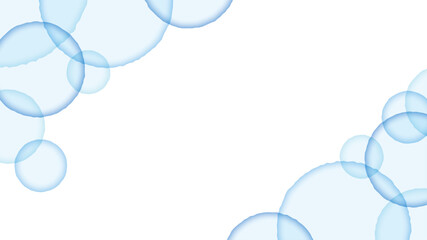 水玉フレーム　爽やか　バブル　水色　青