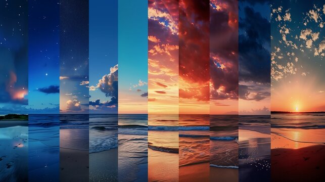 Time-lapse of Ocean Waves and Changing Sky from Dusk till Dawn