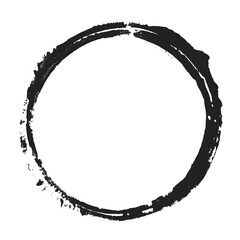 Schwarze runde Umrandung - Farbadruck