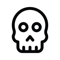Well designed icon of skull, creepy head bone