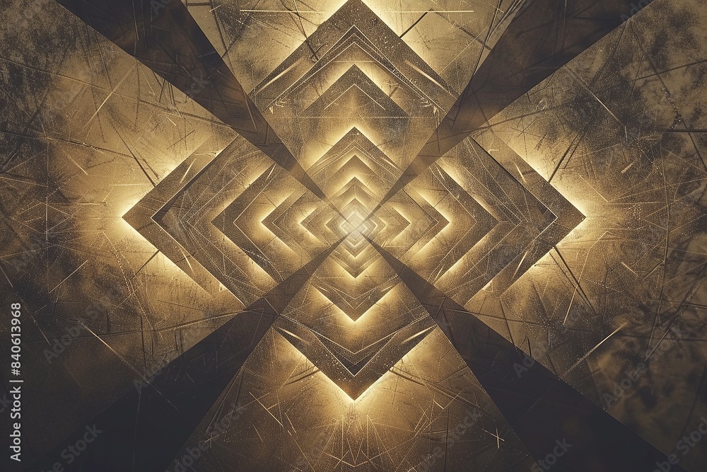 Wall mural kaleidoscope fractal geometry abstract background - Wall murals
