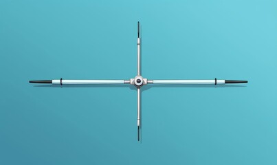 Yagi antenna flat design top view directional antenna animation vivid