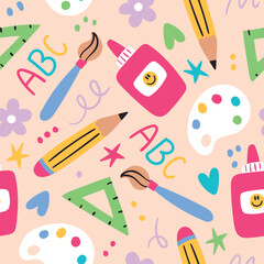 Back To School Seamless Pattern Back To School Background