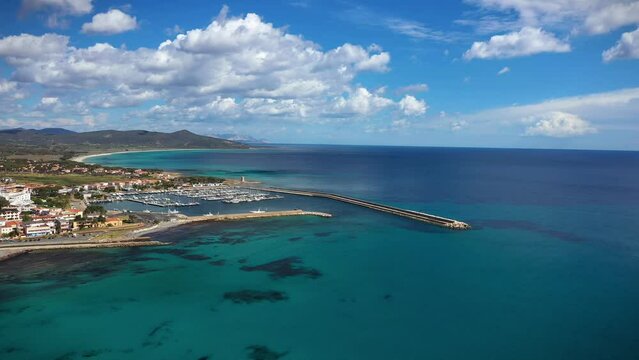 Aerial View of Santa Lucia, Siniscola, Province of Nuoro, Sardinia