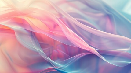 Naklejka premium lurred Abstract 3D Background, Soft Pastel Gradient, Flowing Curves