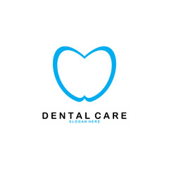 Creative dental abstract logo design. Dental vector illustration. Logo for dentist, clinic center, dental care and business.