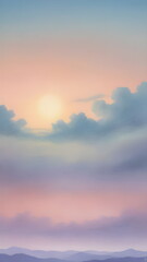 sunset in summer