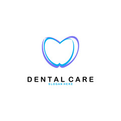 Creative dental abstract logo design. Dental vector illustration. Logo for dentist, clinic center, dental care and business.