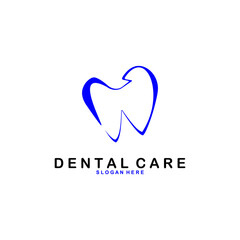 Creative dental abstract logo design. Dental vector illustration. Logo for dentist, clinic center, dental care and business.