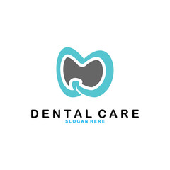 Creative dental abstract logo design. Dental vector illustration. Logo for dentist, clinic center, dental care and business.